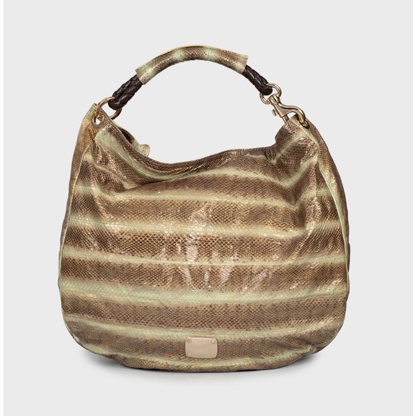 Jimmy Choo Multicolor Striped Leather Shoulder Bag